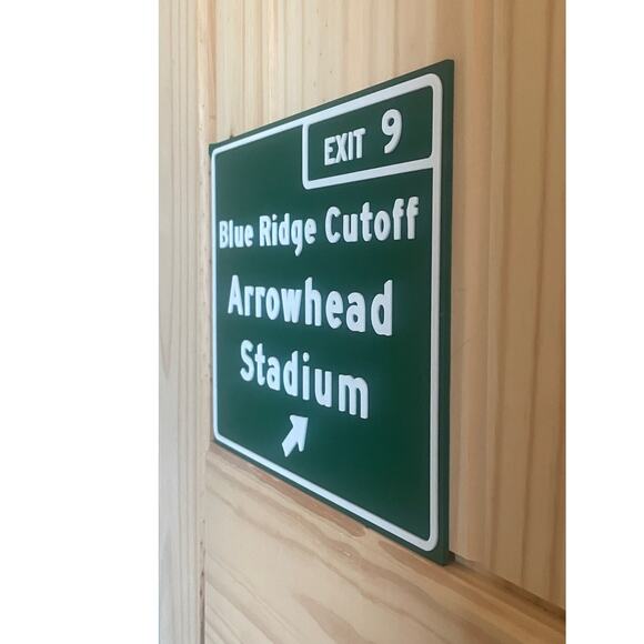 Arrowhead Stadium Kansas City Road Sign Highway Travel Missouri - Picture 2 of 2